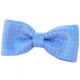 Boys Blue Dot Dickie Bow Tie on Elastic